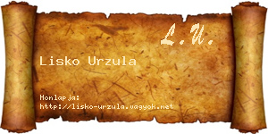 Lisko Urzula névjegykártya
